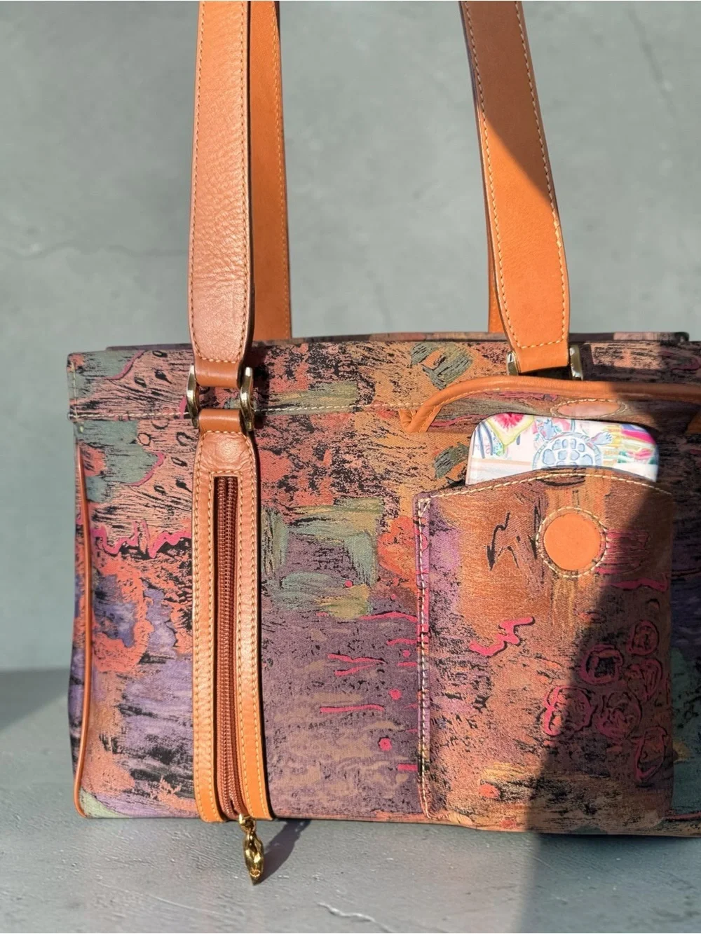 Vincent Van Gogh Multicolor Tote Paris Amsterdam Purse